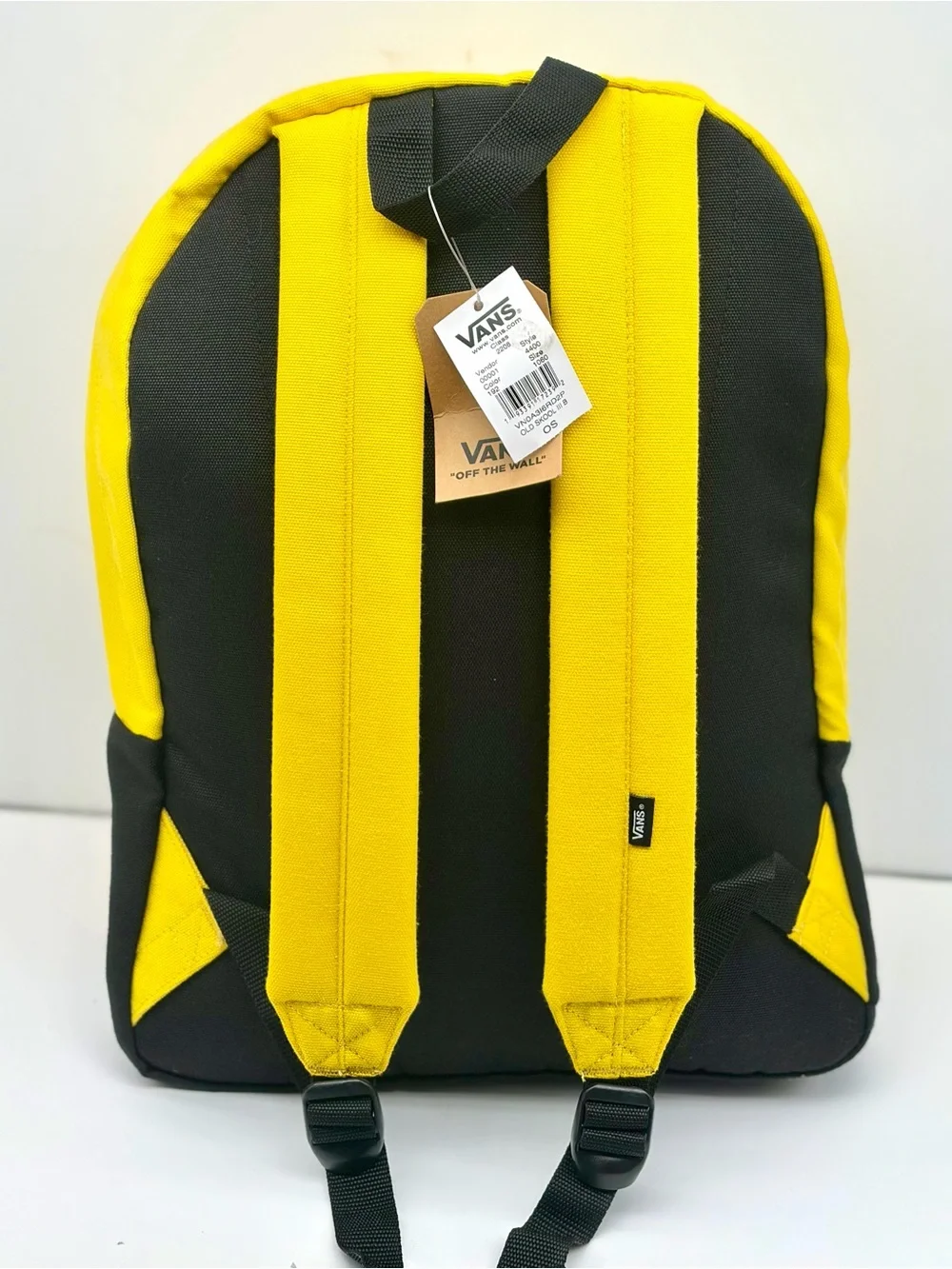 Vans Yellow Canvas Backpack with Black Accents Unisex